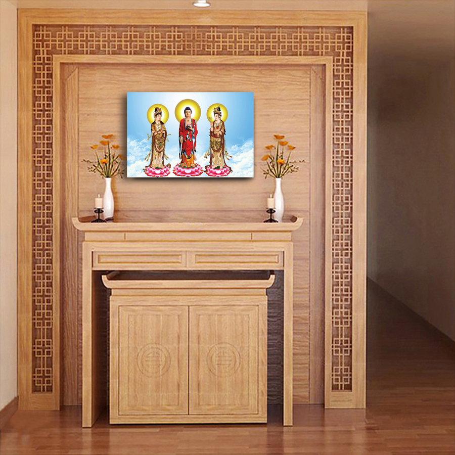 Tranh Phật Giáo Tam Thánh