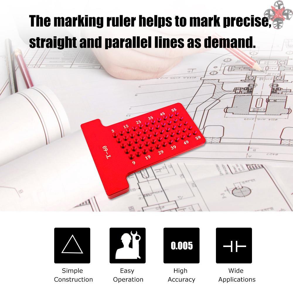 Thước Đo Góc T-60 Lỗ 5-60mm Chuyên Dụng Cho Thợ Mộc