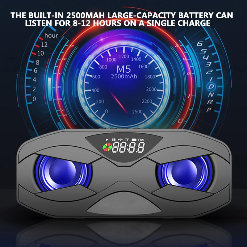 Thiết kế Robot Cool Design Bluetooth Loa di động LED LED LED LED LOUTSPEAKER FM RADIO CLOCK CLOCK COMPLE
