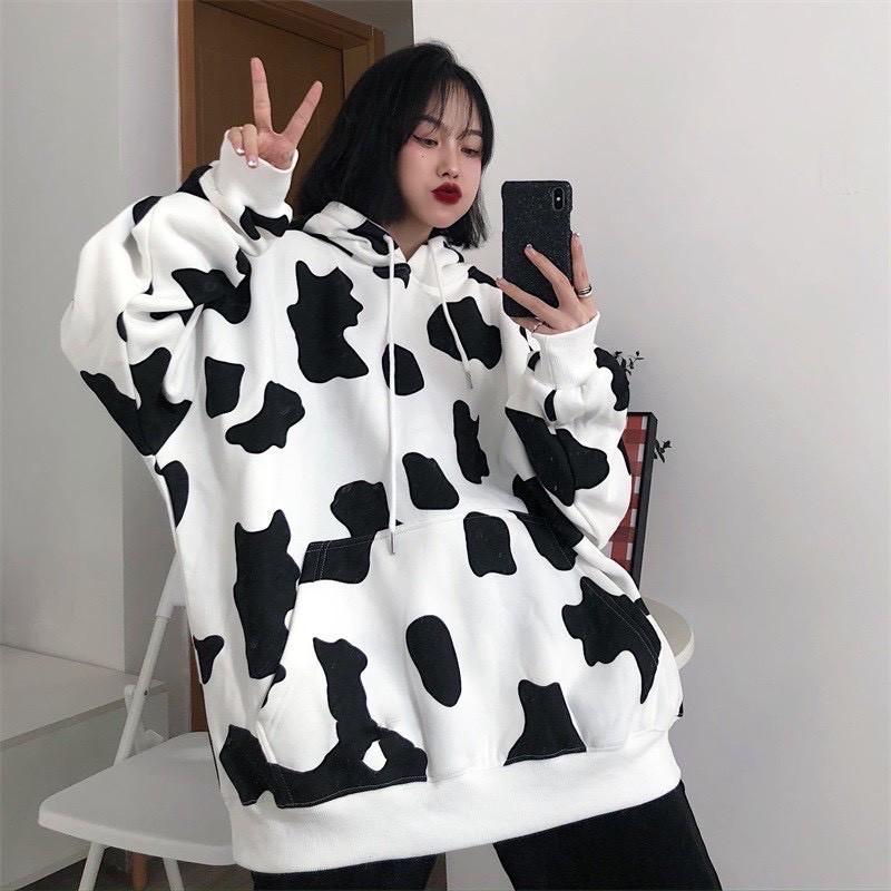 Áo Hoodie Bò Sữa Form rộng Unisex Nam Nữ Couple - Lana Store