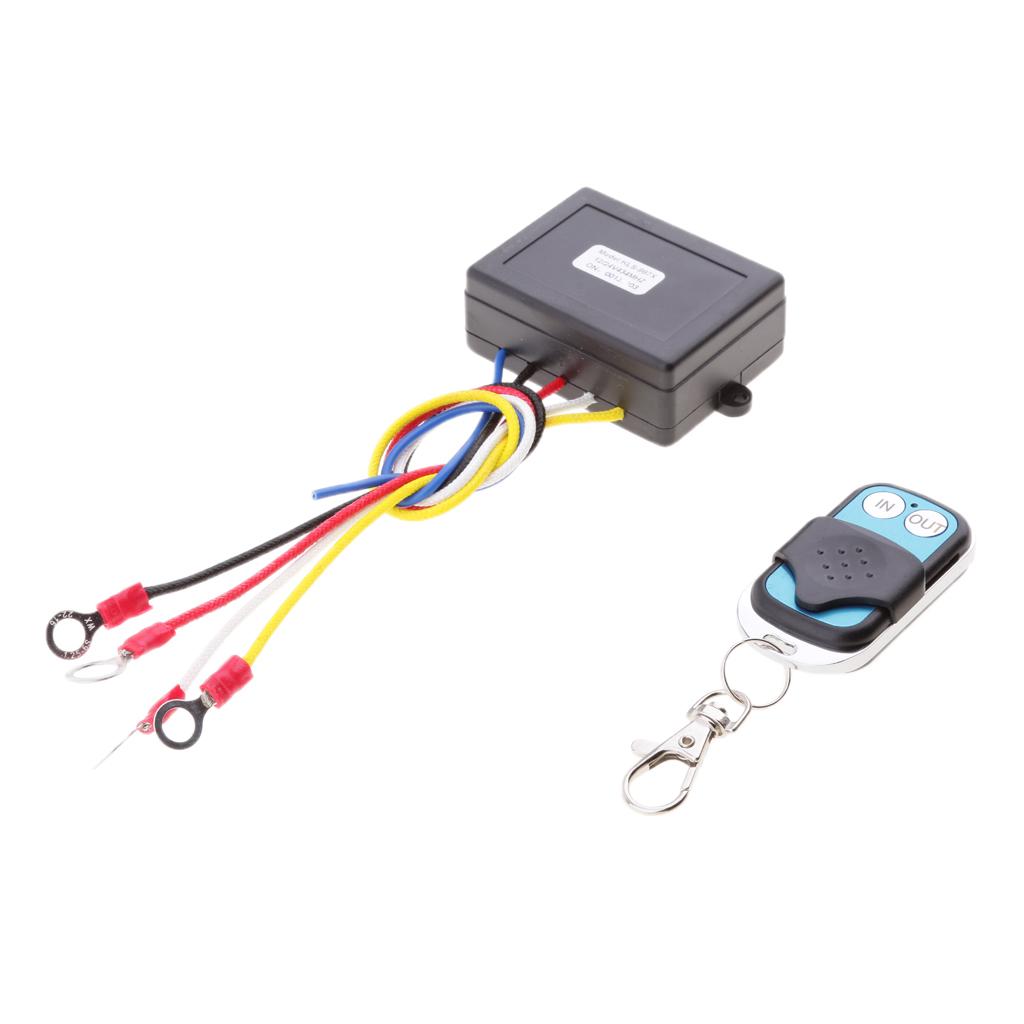 12/24V ATV Xe SUV Không Dây Tời Điều Khiển Từ Xa Bộ Công Tắc Máy KLS-997