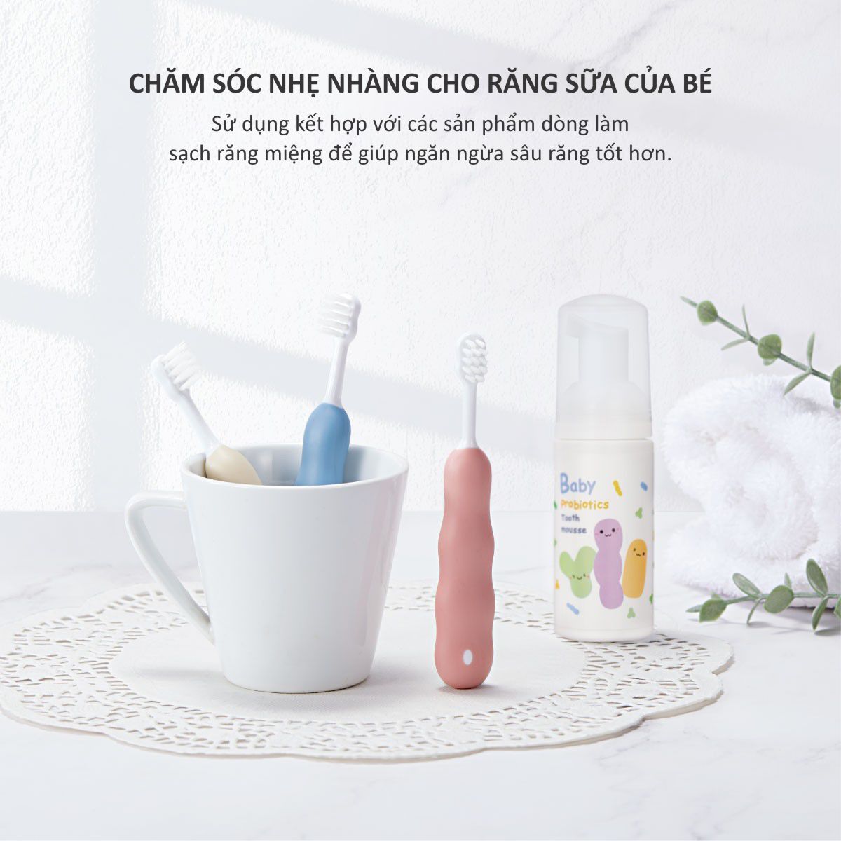 Set 3 bàn chải đánh răng lông mềm cho bé từ 1-3 tuổi KUKU KU1164