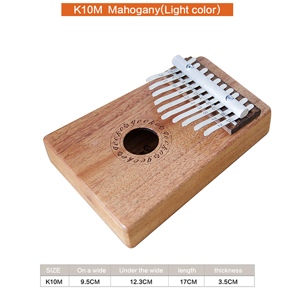 Đàn Kalimba 10 Phím Gỗ Mahogany Gecko K10M Kèm Hộp Đựng