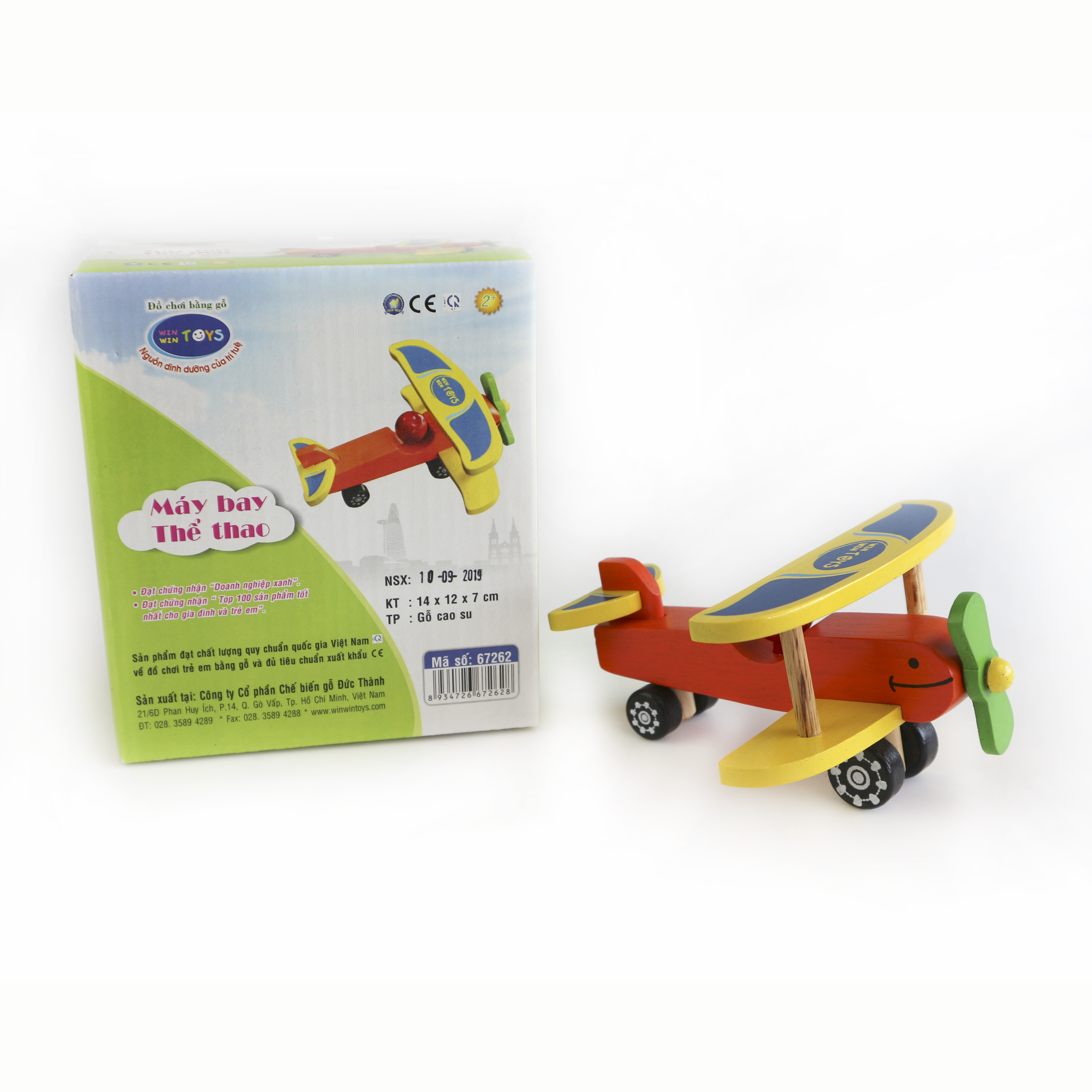 Đồ chơi mô hình xe, Máy bay thể thao - Đồ chơi gỗ Winwintoys