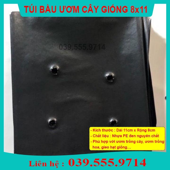 TÚI BẦU VUÔNG ƯƠM CÂY GIỐNG (8 x 11cm) 1KG - CHẬU NHỰA DẺO BỀN ĐẸP TÁI SỬ DỤNG NHIỀU LẦN