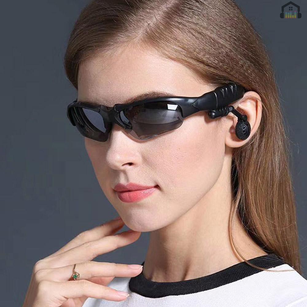 Kính mát tích hợp tai nghe bluetooth thông minh kèm mic dùng khi lái xe/ chơi golf