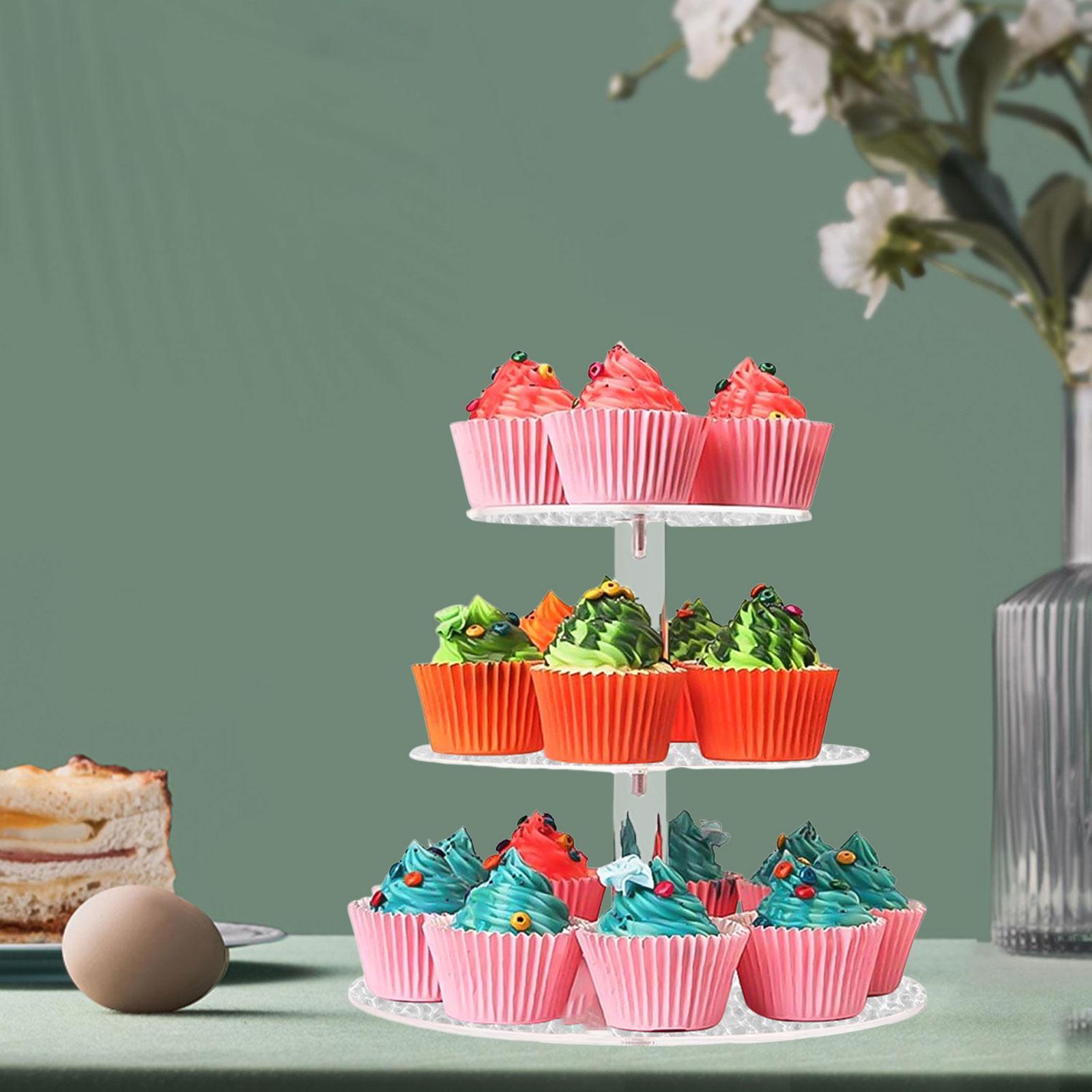 3 Tiered Cake Stand Serving Tray Fruits Home Tea Party Cupcake Display Plate