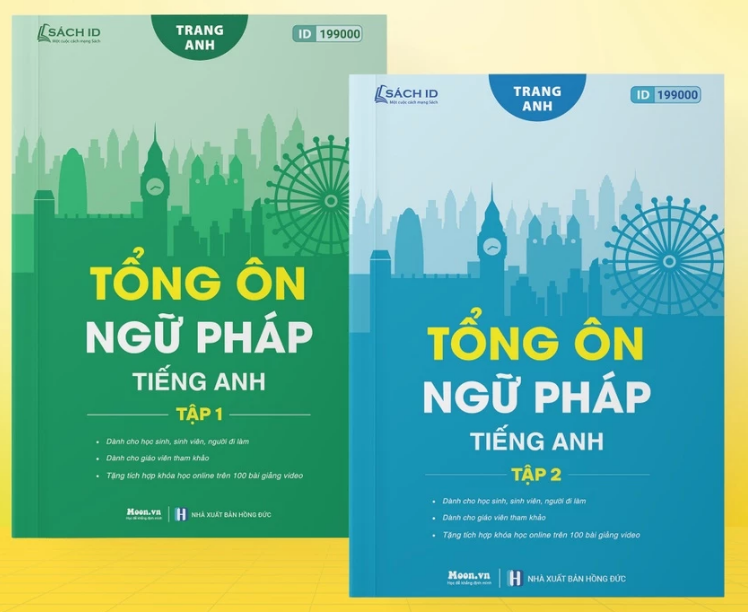Sách - Combo Tổng ôn ngữ pháp Tiếng Anh - tập 1 + 2 (Moon)