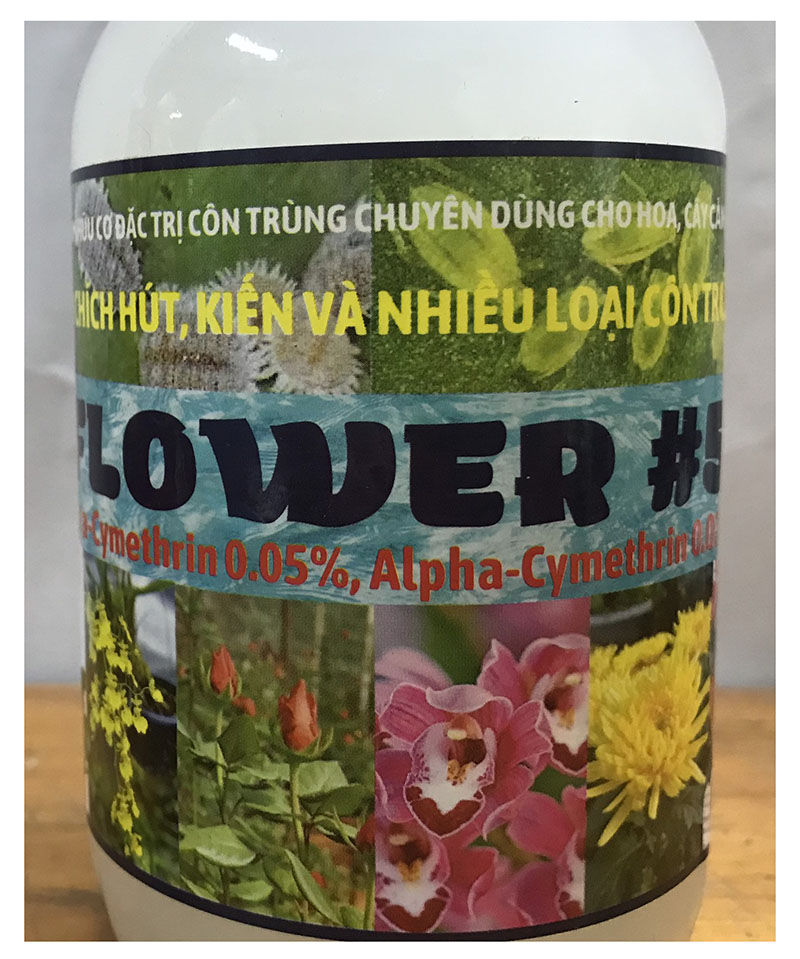 Chế phẩm hữu cơ đặc côn trùng chuyên dùng cho hoa, cây cảnh FLOWER 5, Thể tích: 500ml