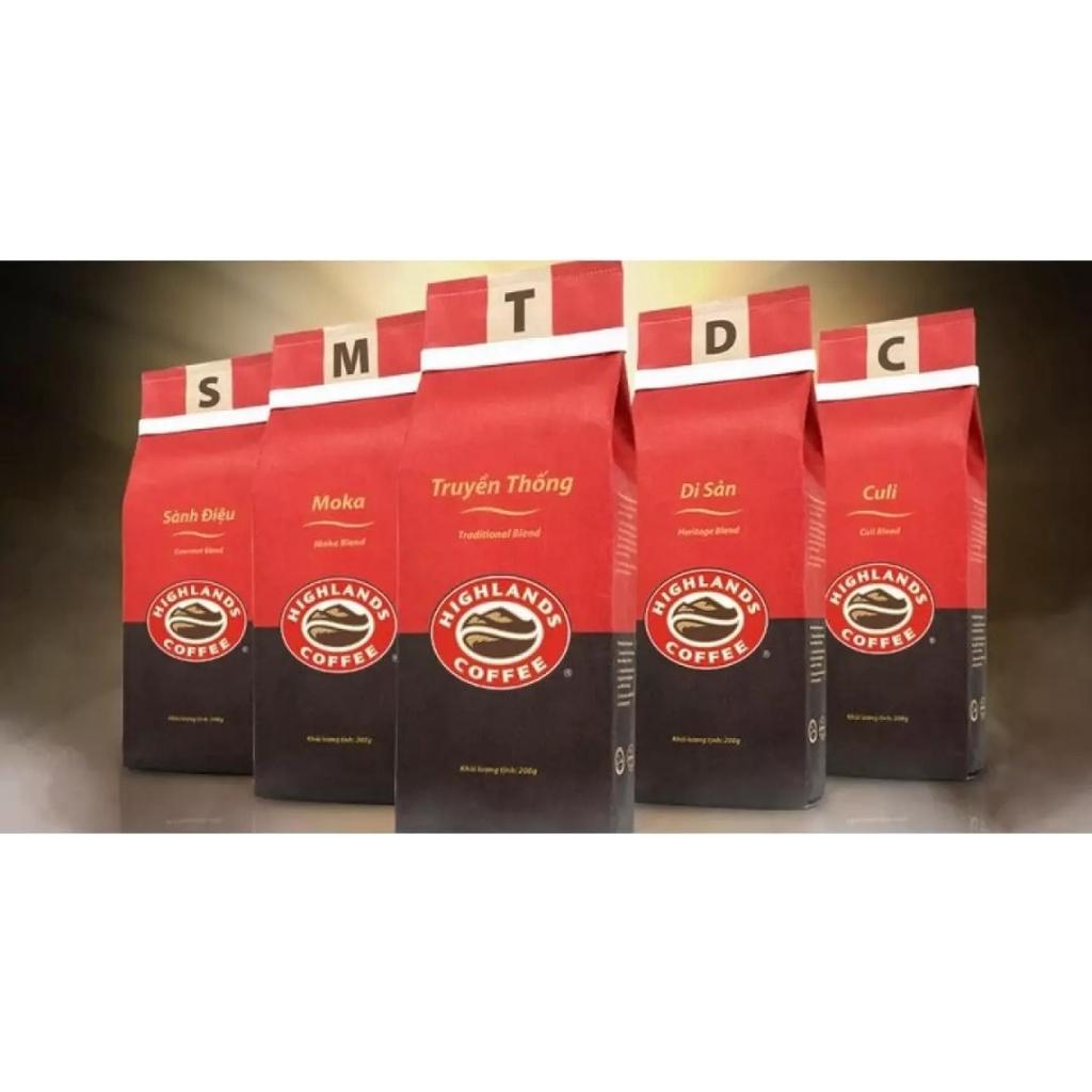 Combo 3 gói Cà phê Rang xay Moka Highlands Coffee 200g