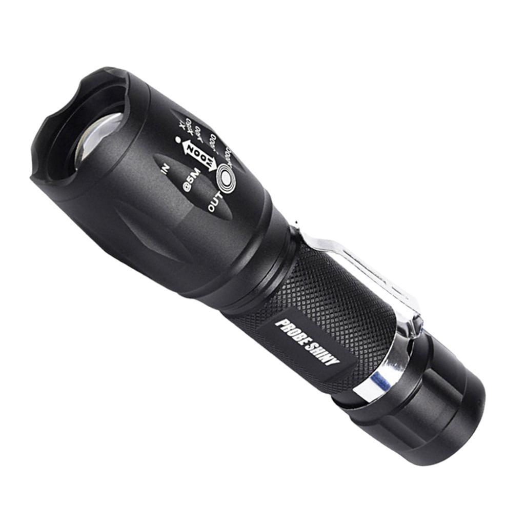 Compact Zoom LED Flashlight High Lumen Waterproof Outdoor Torch Light with 5 Light Modes, Super Bright, for Camping/Hiking/Hunting/Emergency