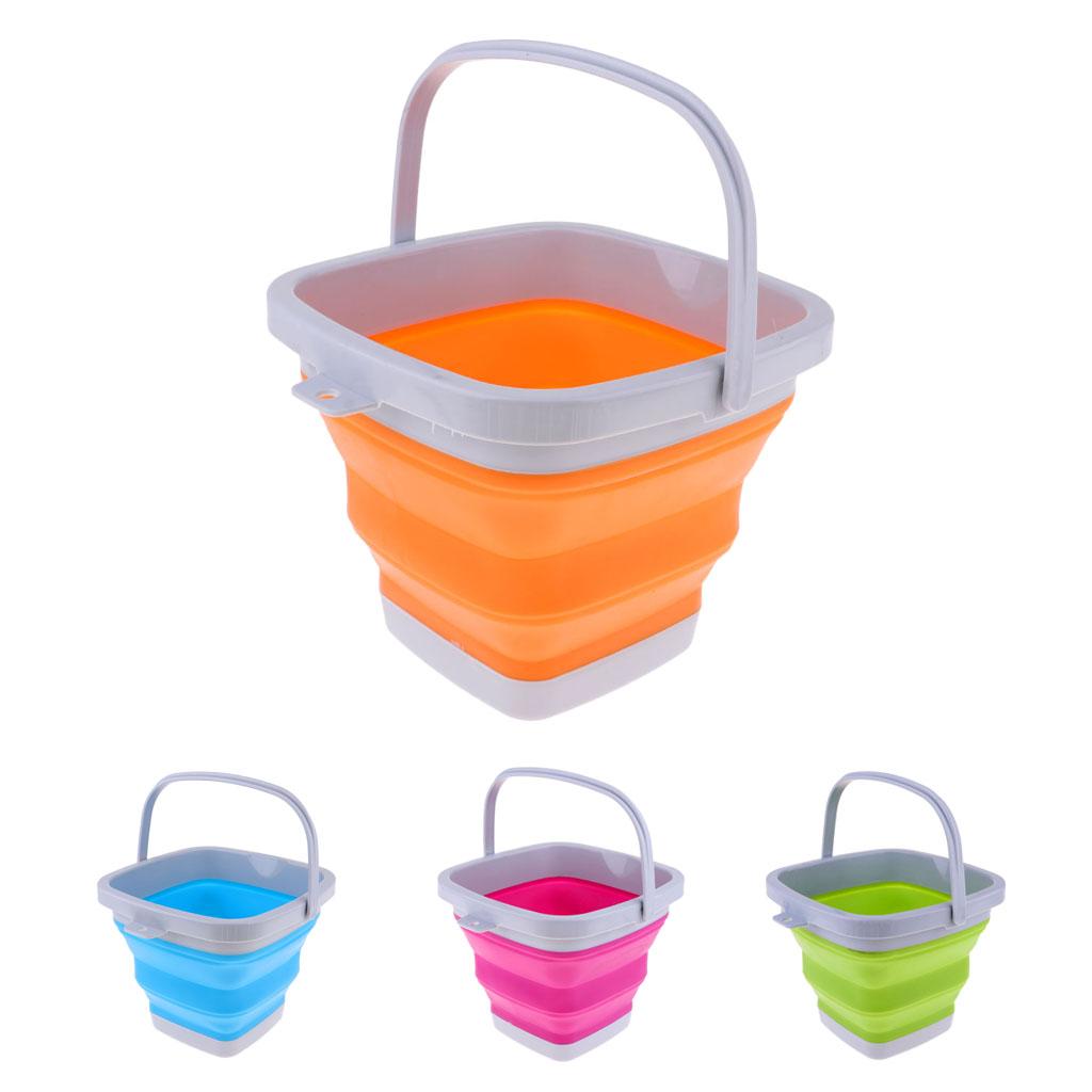 SILICONE PLASTIC FOLDING COLLAPSIBLE BUCKET FOR KITCHEN CAMPING GARDEN