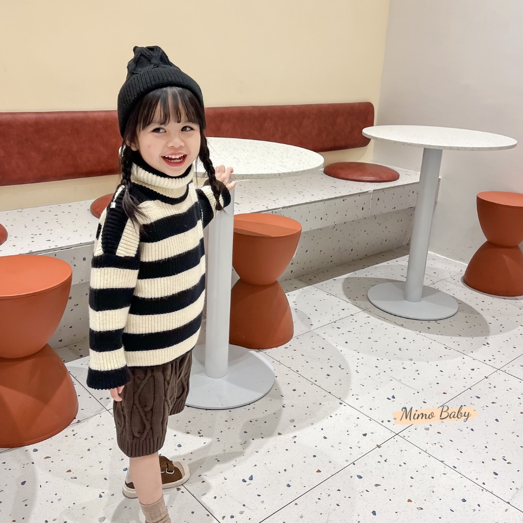 Quần đùi len vặn thừng mùa thu đông cho bé style Hàn Quốc QA62 Mimo Baby
