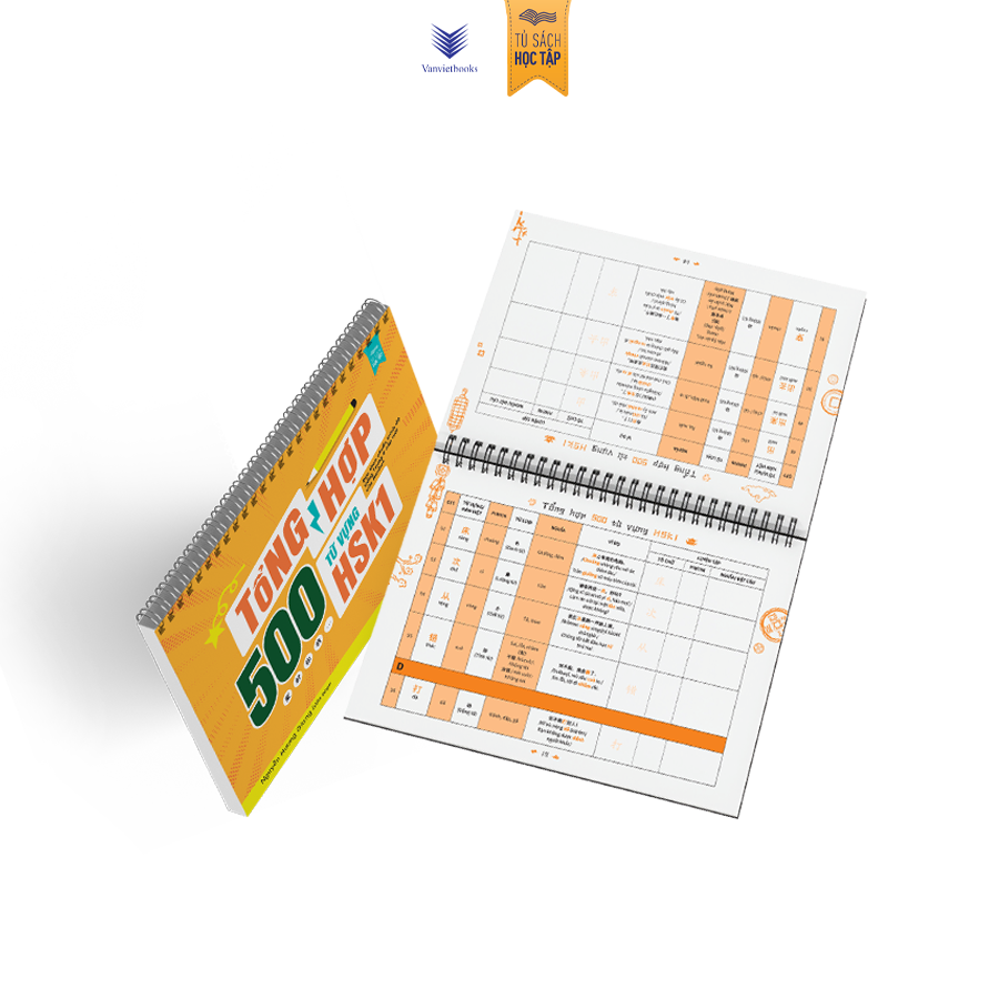 Sách Tổng Hợp 500 Từ Vựng HSK 1 (Dựa Theo Chuẩn Trình Độ Tiếng Trung 9 Cấp Mới Của Hanban)