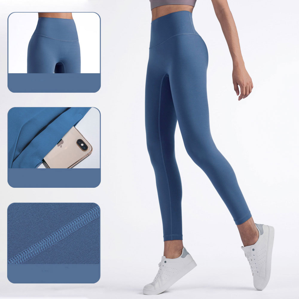 Cao Cấp Khỏa Thân Cảm Giác Quần Legging Đẩy Lên Thể Thao Nữ Tập Thể Dục Chạy Tập Yoga Túi Hồng Quần Legging Tập Gym Nữ Quần Legging Tập Yoga