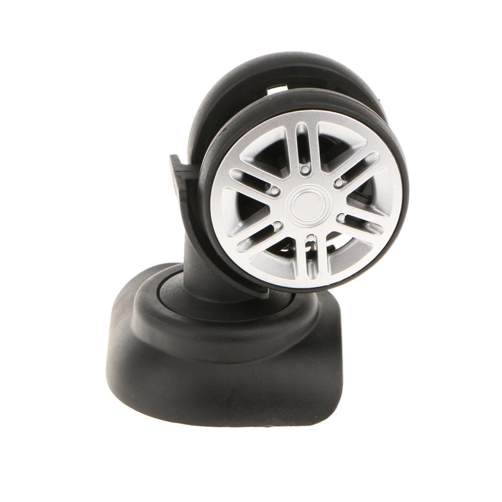 3x 4 Pieces Replacement Travel Luggage / Trolley Case Universal Swivel Casters Dual Roller Bearing Wheels for DIY / Repair - Black