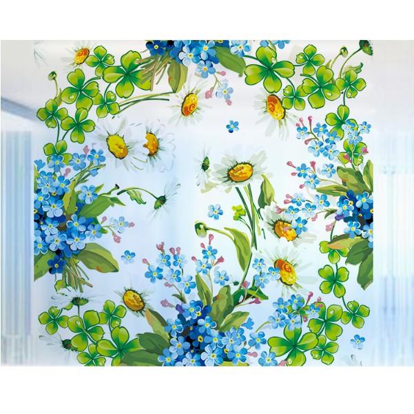Decal dán kính cao cấp - Vòng Hoa muôn màu