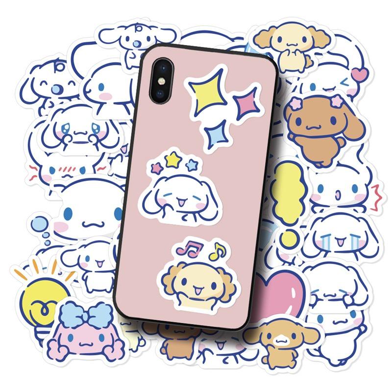 SANRIO Bộ 40 Miếng Dán Trang Trí Sổ Tay Hình Cinnamoroll Dễ Thương Chống Thấm Nước