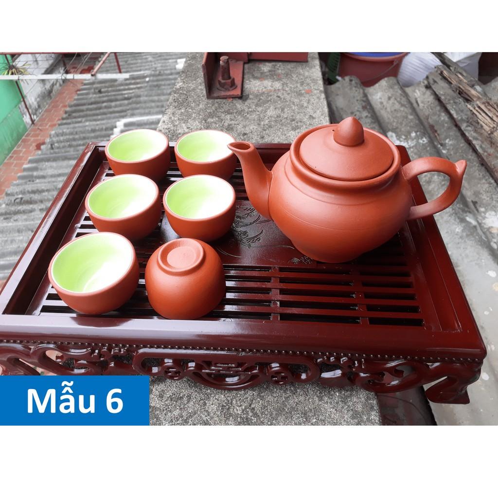 Combo Ấm Chén Và Khay Sịn, Tặng thêm 2 Chén, Bộ ấm chén trà Bát Tràng.