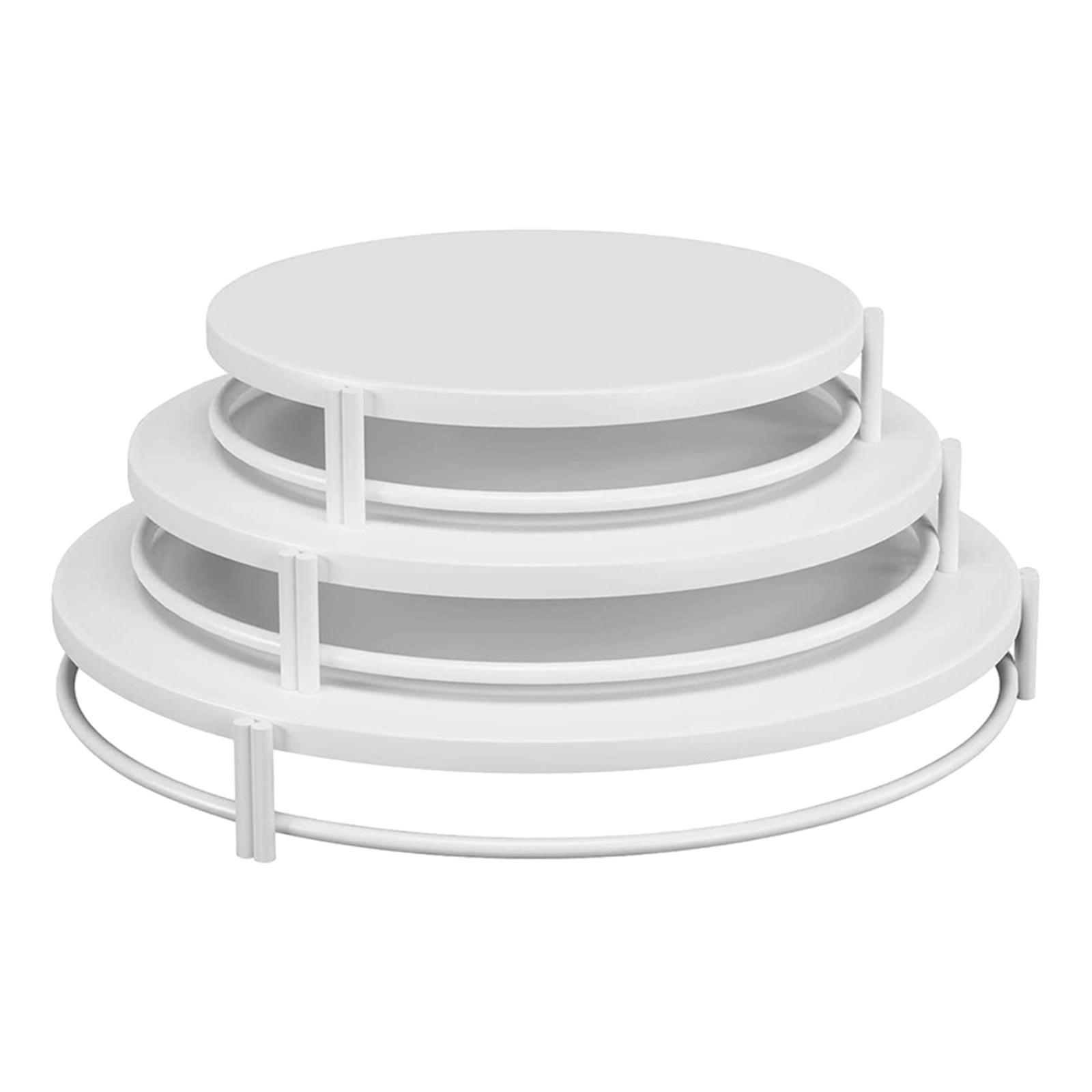 3x Cake Stands Set Dessert Tray Iron Cake Plate for Kitchen Event Decoration