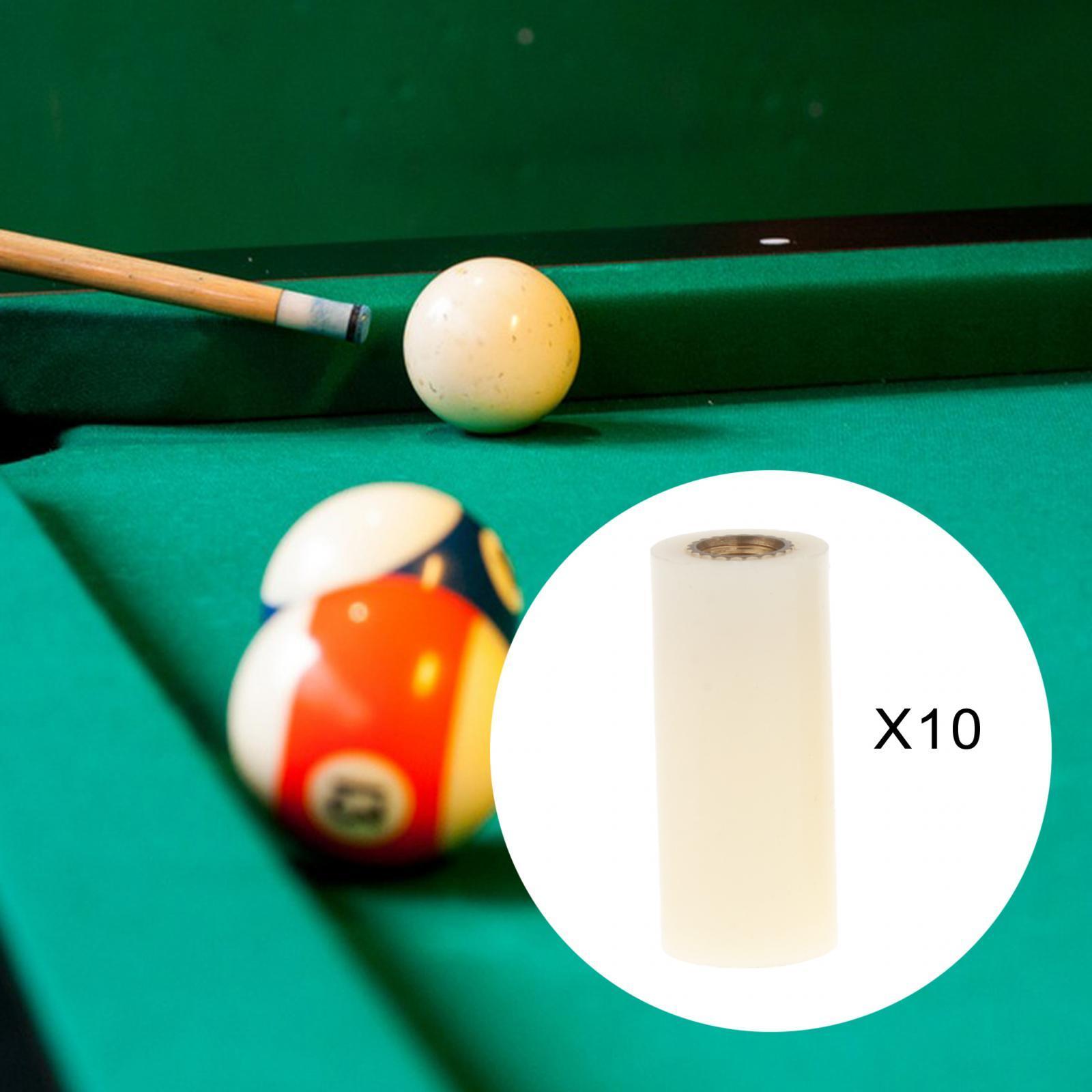 10PCS Billiard Cue Sticks Ferrules, Billiards Sticks Pool Cue Ferrules Tubes Repair Accessories