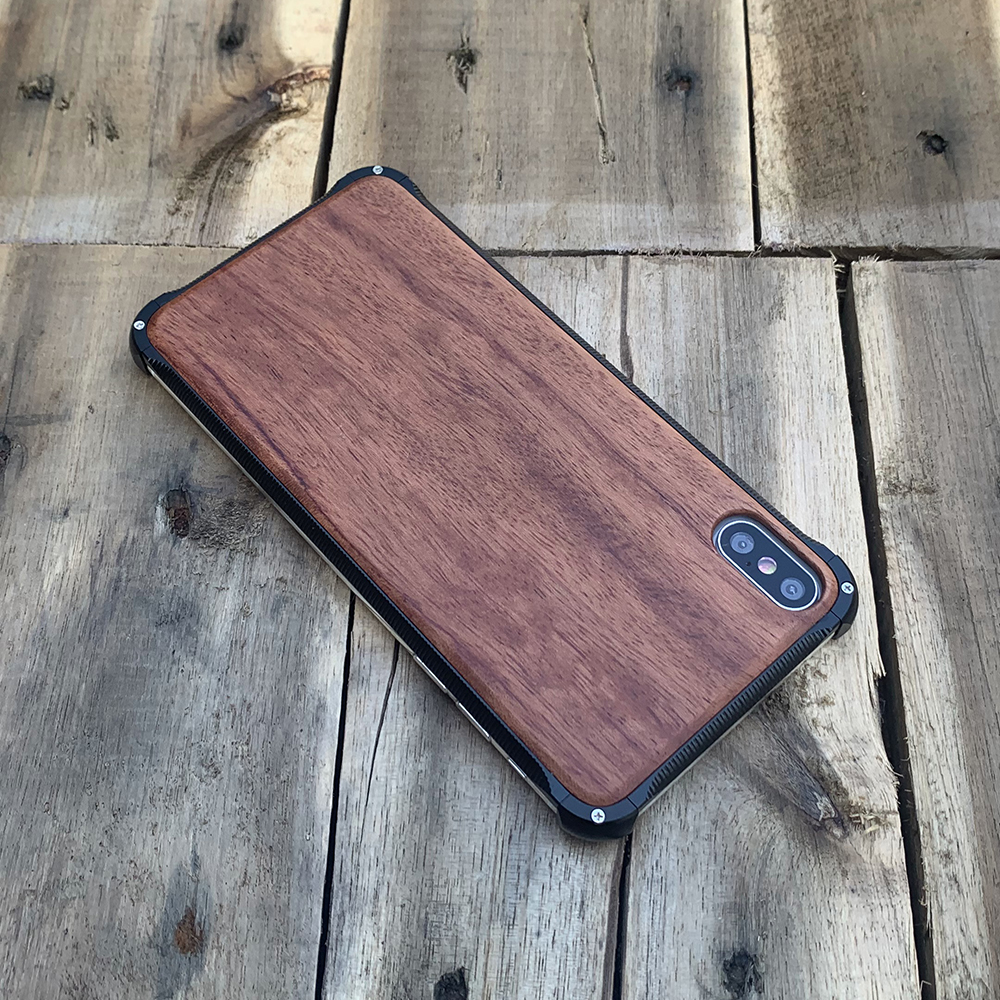 Ốp lưng gỗ viền hợp kim dành cho iPhone XS Max