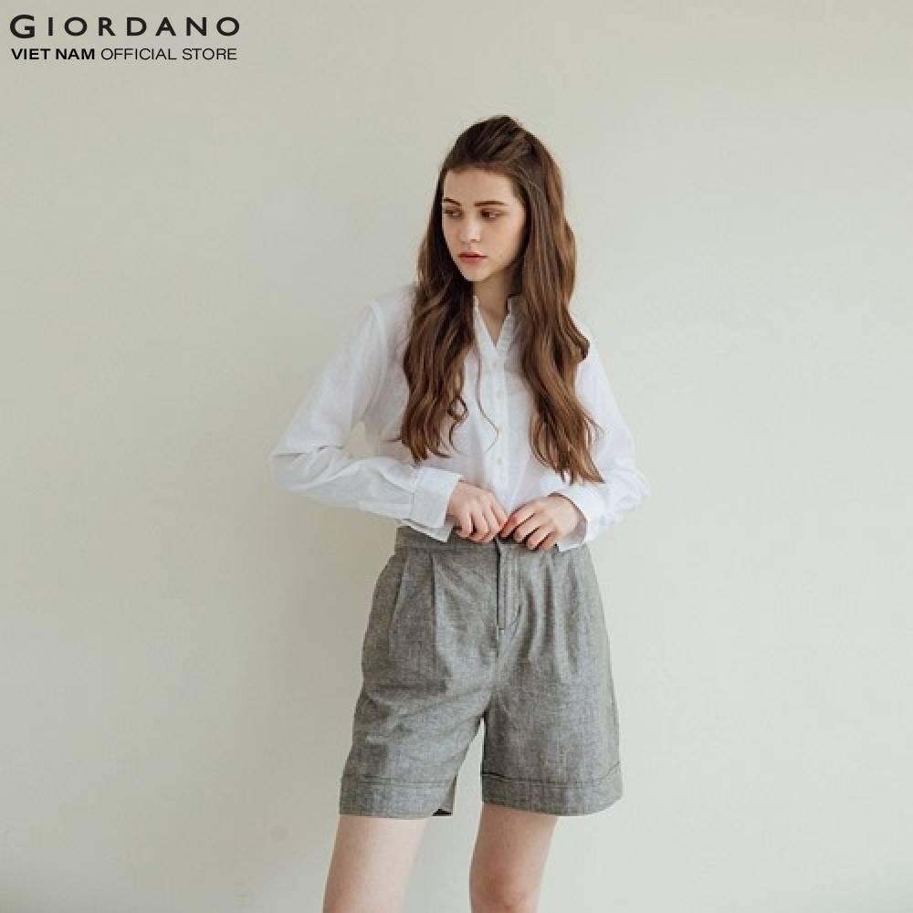 Quần Shorts Linen Nữ Giordano 05400233