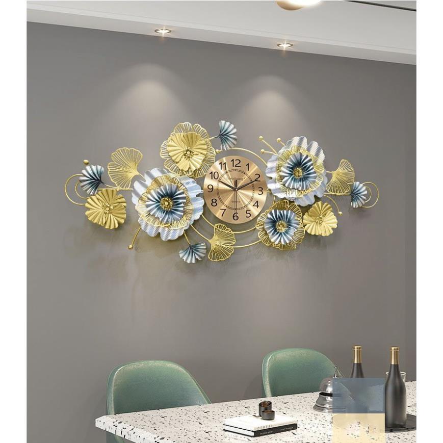 Đồng Hồ Treo Tường, Đồng Hồ Trang Trí Decor Hoa lá mã s70 PN Decor