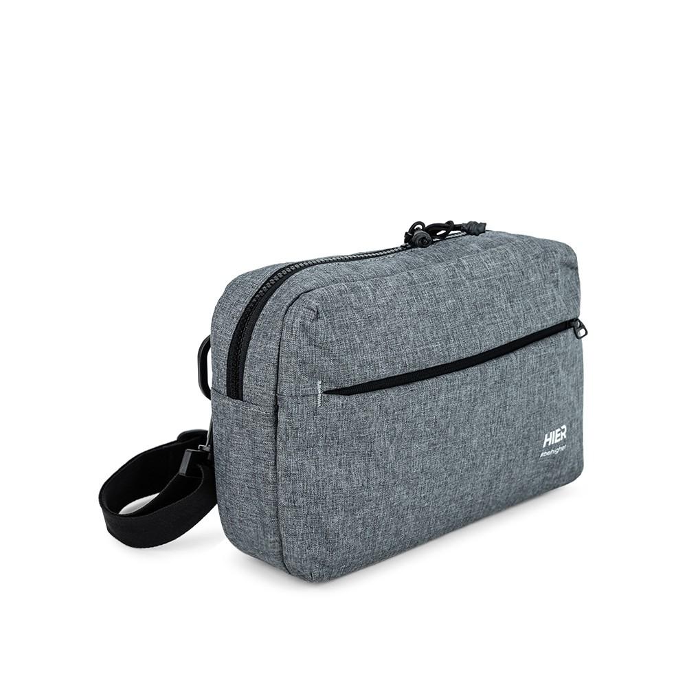 Túi đeo chéo HIER màu xám đựng Ipad dưới 10.2 inch -8 ngăn -chống nước -có đệm chống sốc kèm đai an toàn-BH trọn đời