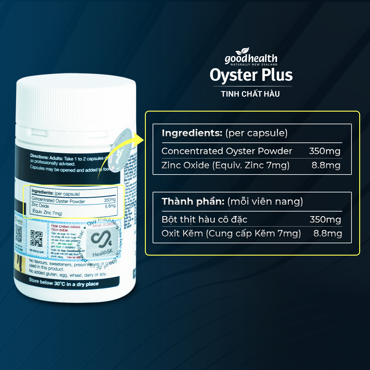 Combo 4 hộp Tinh Chất Hàu Biển Goodhealth Oyster Plus 30 Viên - Giúp Tăng Cường Sinh Lý - Cải Thiện Chất Lượng Tinh Trùng - Hàng Chính Hãng New Zealand