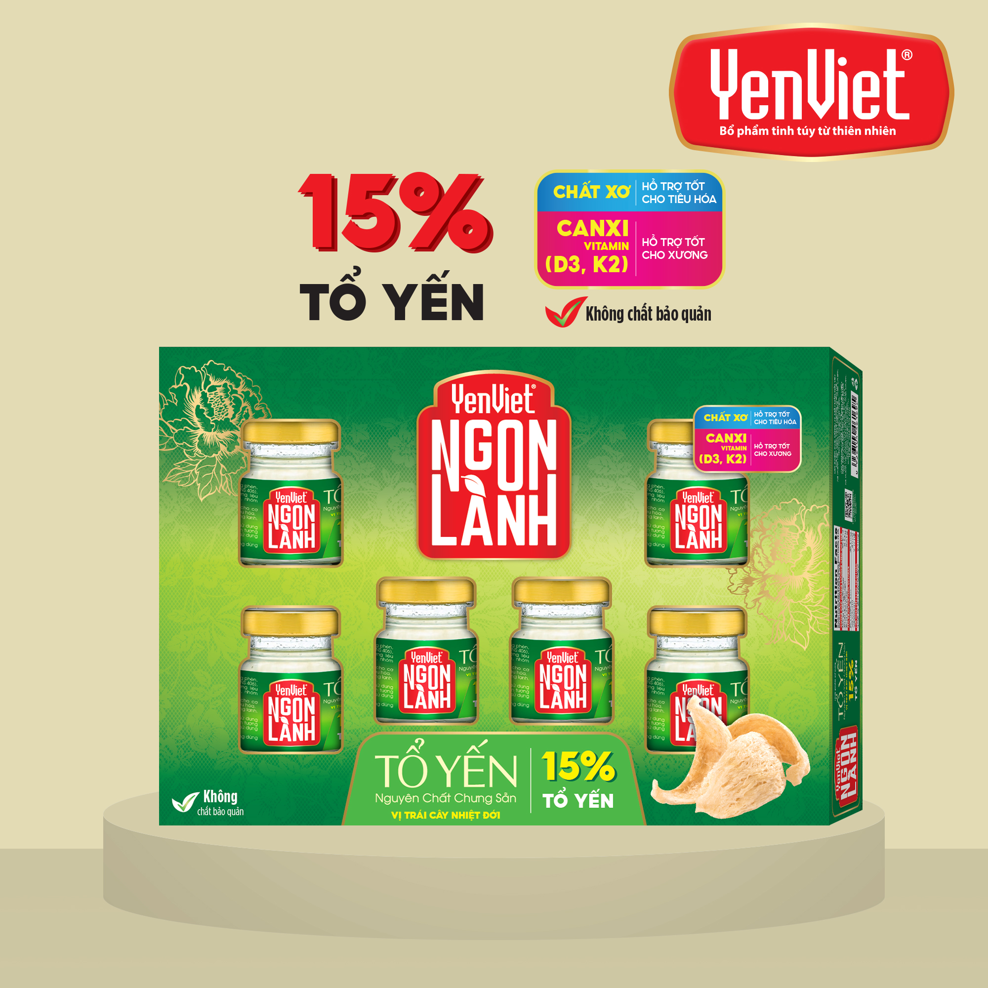 Tổ Yến Nguyên Chất Chưng Sẵn Yenviet Ngon Lành Vị Trái Cây Nhiệt Đới