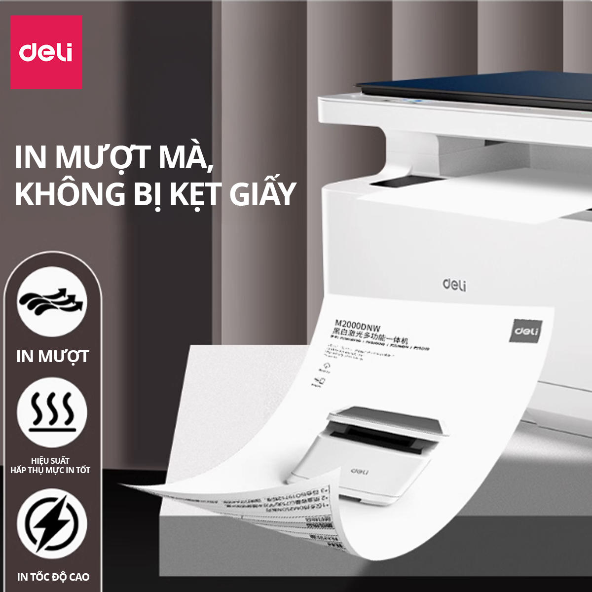500 Tờ Giấy A4 Deli Giấy In Photo Cao Cấp Chính Hãng Loại Dày - Giấy Vẽ Chống Lóa Mỏi Mắt