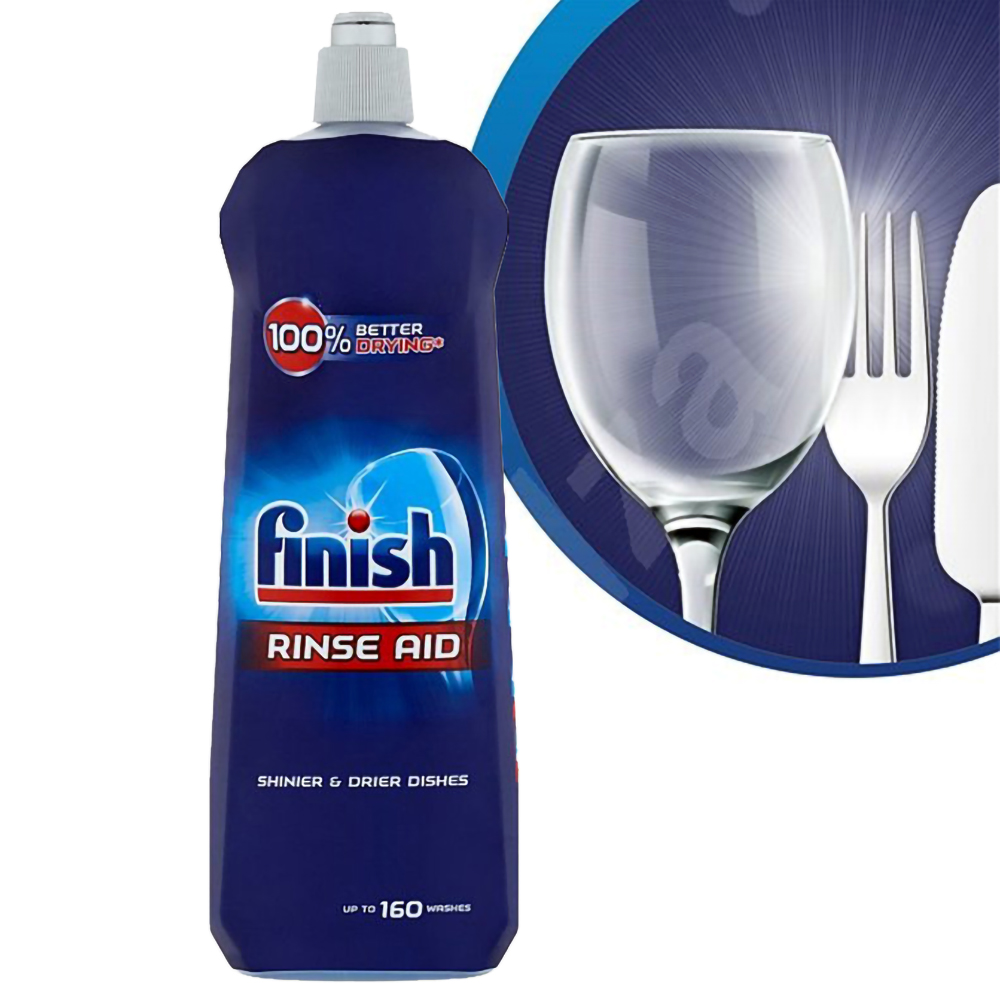 Nước làm bóng và khô chén, đĩa Finish Dishwasher Rinse Aid Shinier &amp; Drier Dishes 800ml QT017394