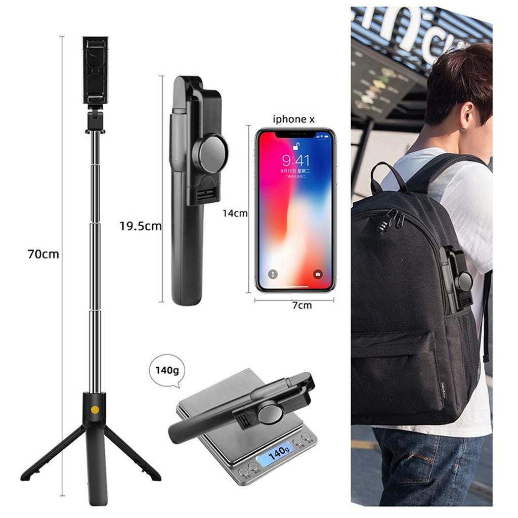 Gậy chụp ảnh selfie, tripod hỗ trợ livestream K10, kết nối bluetooth, xoay 360 độ dành cho Iphone, Samsung...