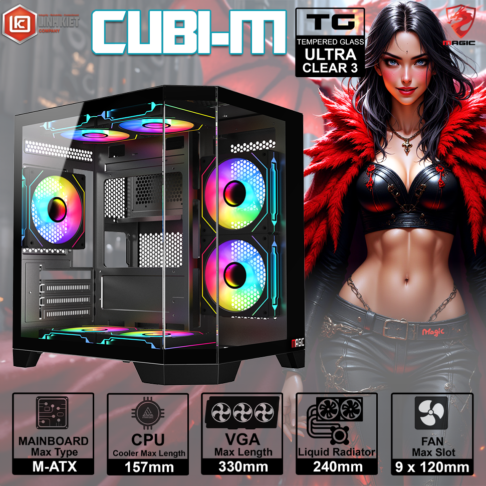 CASE MAGIC CUBI-M(M-ATX) - Hàng chính hãng