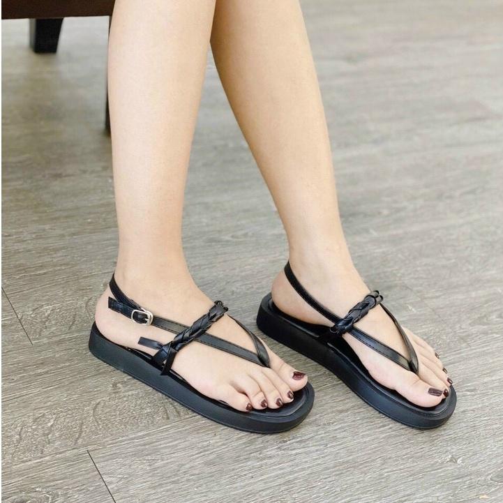 Sandal nữ ĐẾ BÁNH MÌ QUAI TAM GIÁC 3 DÂY cá tính