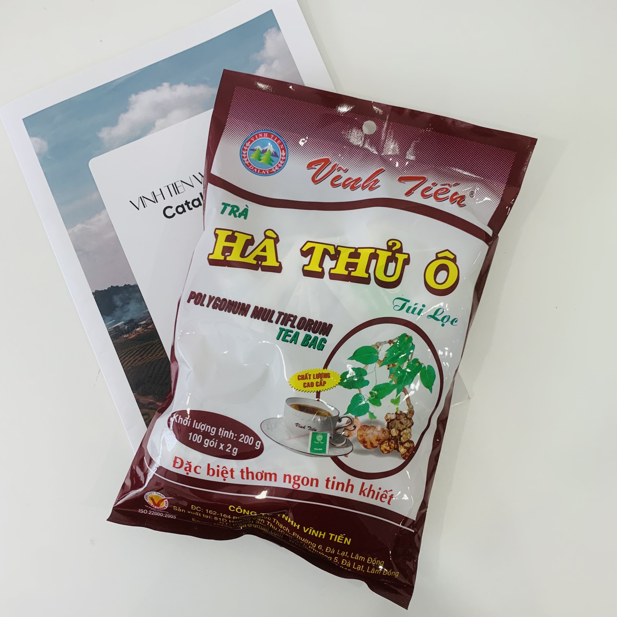 Trà Hà Thủ Ô Túi Lọc Vĩnh Tiến - Bổ Huyết, Ngăn Tóc Bạc Sớm, Ngừa Rụng Tóc