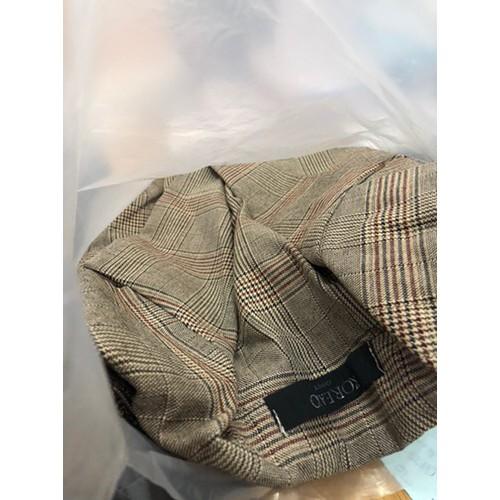 Áo Blazer kẻ nâu tây 4 cúc freesize (VIDEO ẢNH THẬT)