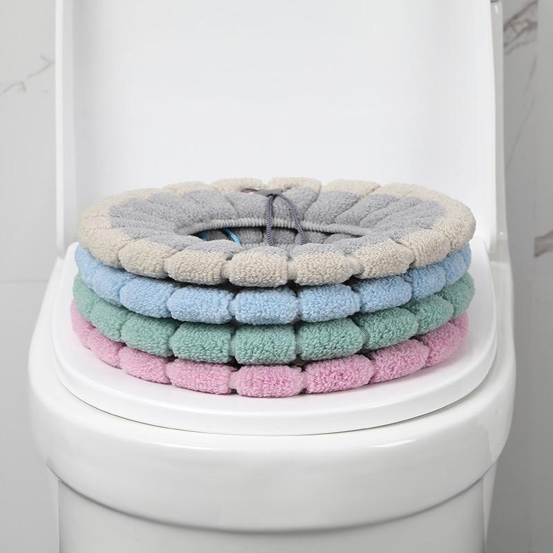 GIÁ HỦY DIỆT Miếng đệm lót bồn cầu hình tròn bằng nỉ chống lạnh chống thấm nước tiện dụng 88205