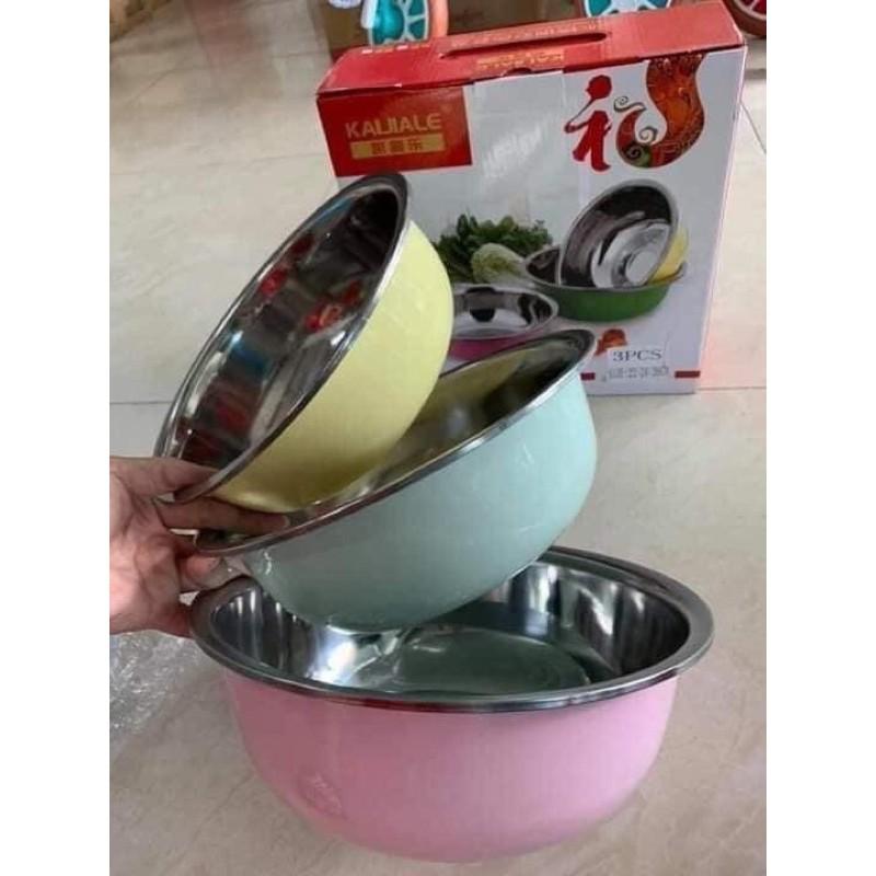 Set 3 bát inox
