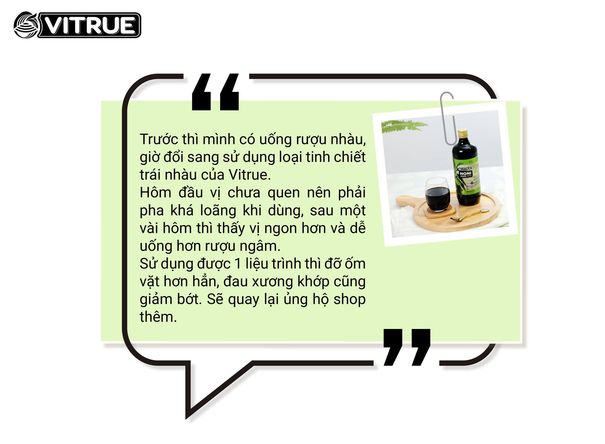 Tinh chất trái nhàu VITRUE Noni Juice 100