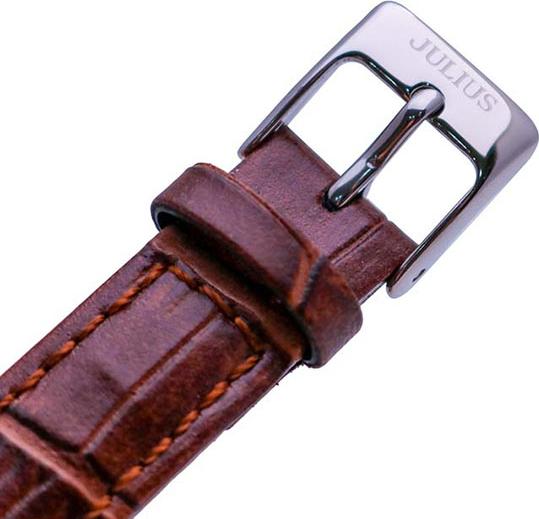Đồng Hồ Nữ Julius Hàn Quốc JA-703LC Cổ Điển Dây Da Màu Nâu