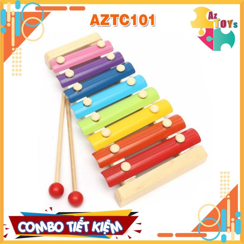 Combo 4 Món Đồ Chơi Gỗ Phát Triển Trí Tuệ Cho Bé - AZTC101