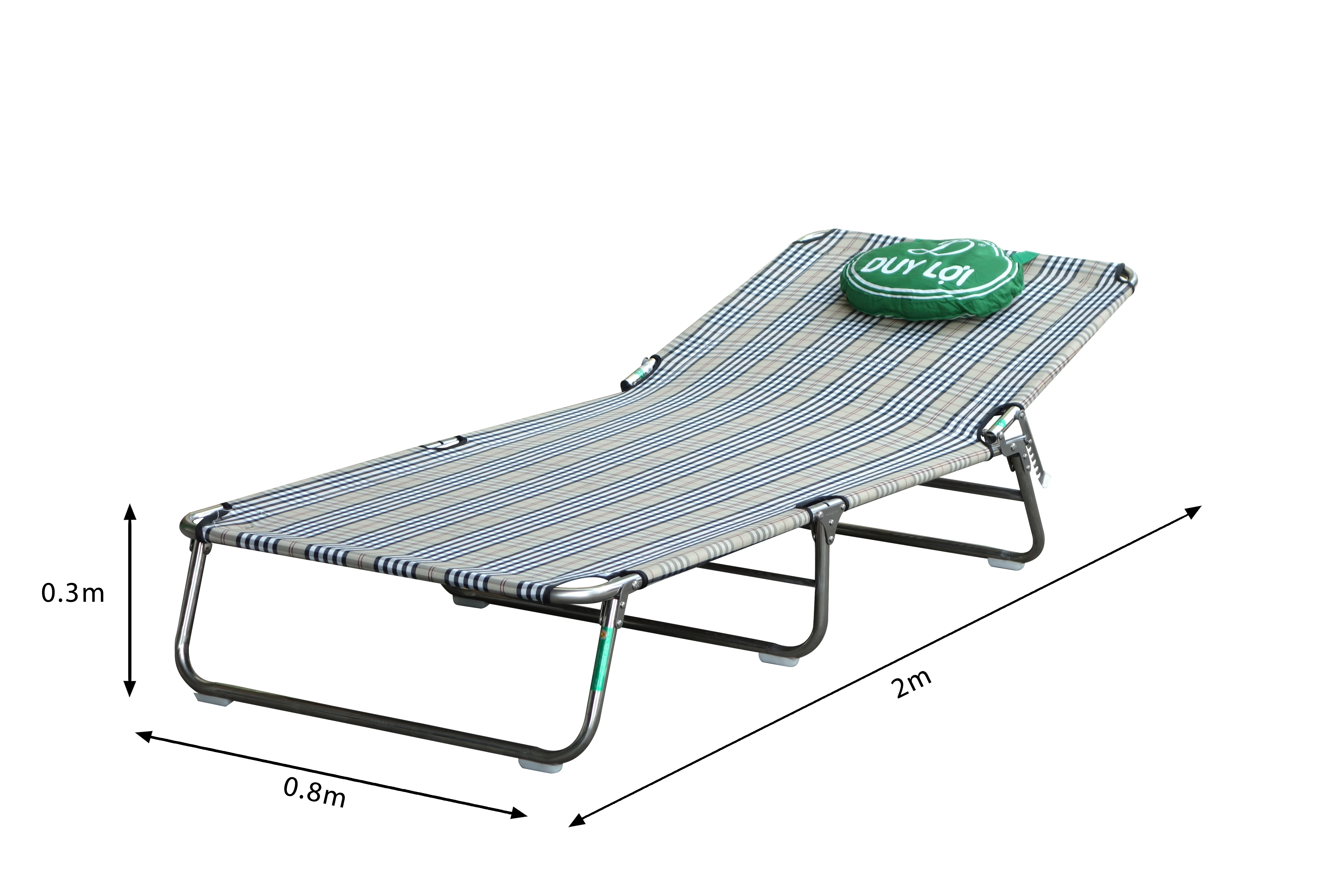 GHẾ - GIƯỜNG XẾP DUY LỢI INOX CỠ ĐẠI (Qùa tặng 20 móc áo)