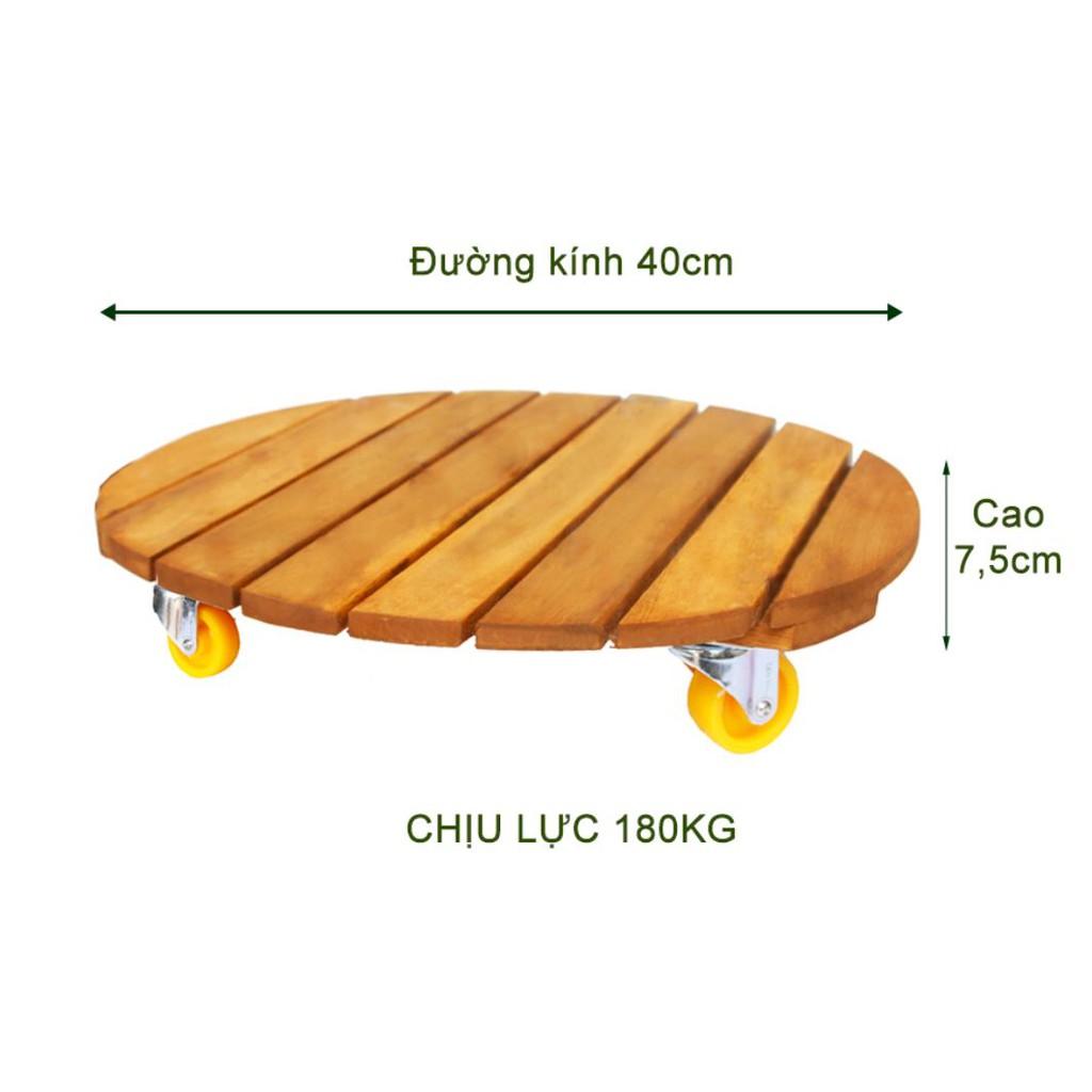 Đế lót chậu cây có bánh xe , chịu lực 180KG- R40cm