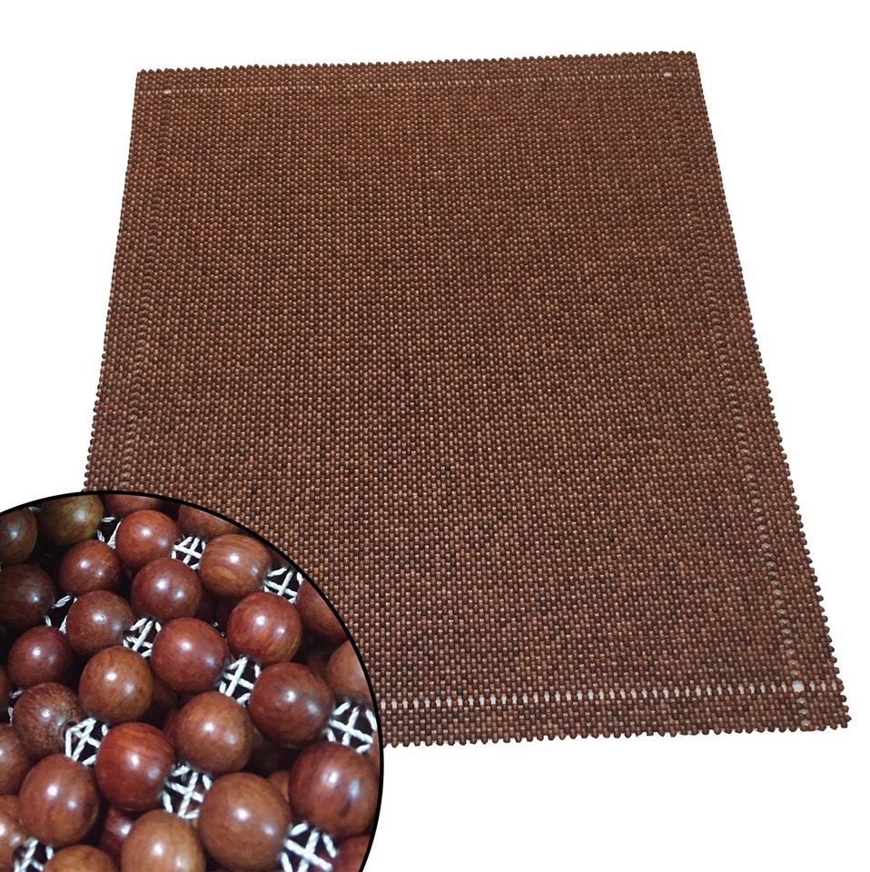 Chiếu Điều Hoà Hạt Gỗ Hương Hạt 1,2cm - Tặng Lót Ghế Ô Tô Hạt Gỗ Hương