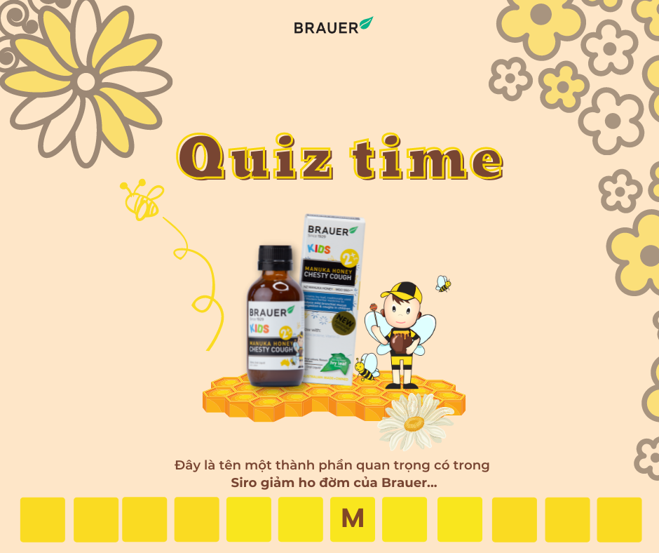 Siro hỗ trợ giảm ho cho trẻ từ 2 tuổi Brauer Manuka Honey Úc giảm ho, ngứa và rát cổ họng, làm mát và dịu cổ họng, tăng sức đề kháng - OZ Slim Store