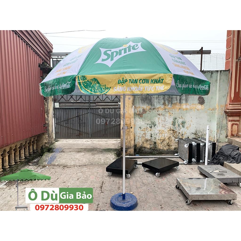 Ô Dù Chính Tâm Quảng Cáo Che Mưa Che Nắng 2M4 (Chưa bao gồm chân đế 12kg)
