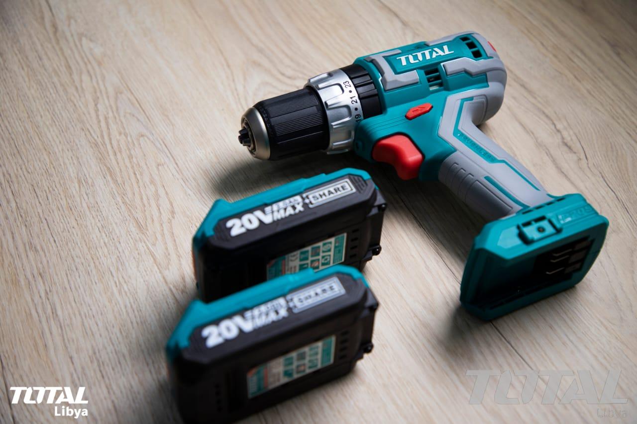 MÁY KHOAN BÚA KHÔNG CHỔI THAN DÙNG PIN 20V  TOTAL TIDLI20608 - HÀNG CHÍNH HÃNG