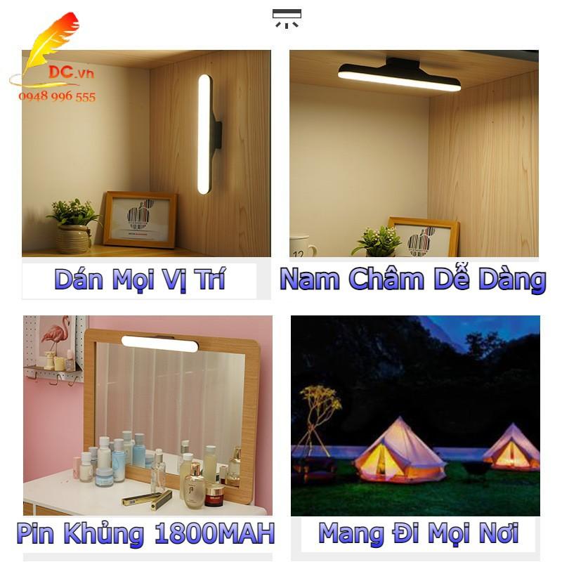 [Hàng Cao Cấp] Đèn Led Tích Điện 1800mAh Đèn Led Cảm Ứng Điểm Chạm Thông Minh Sạc USB Dán Tường Gắn Nam Châm Để Bàn Học Bàn Làm Việc